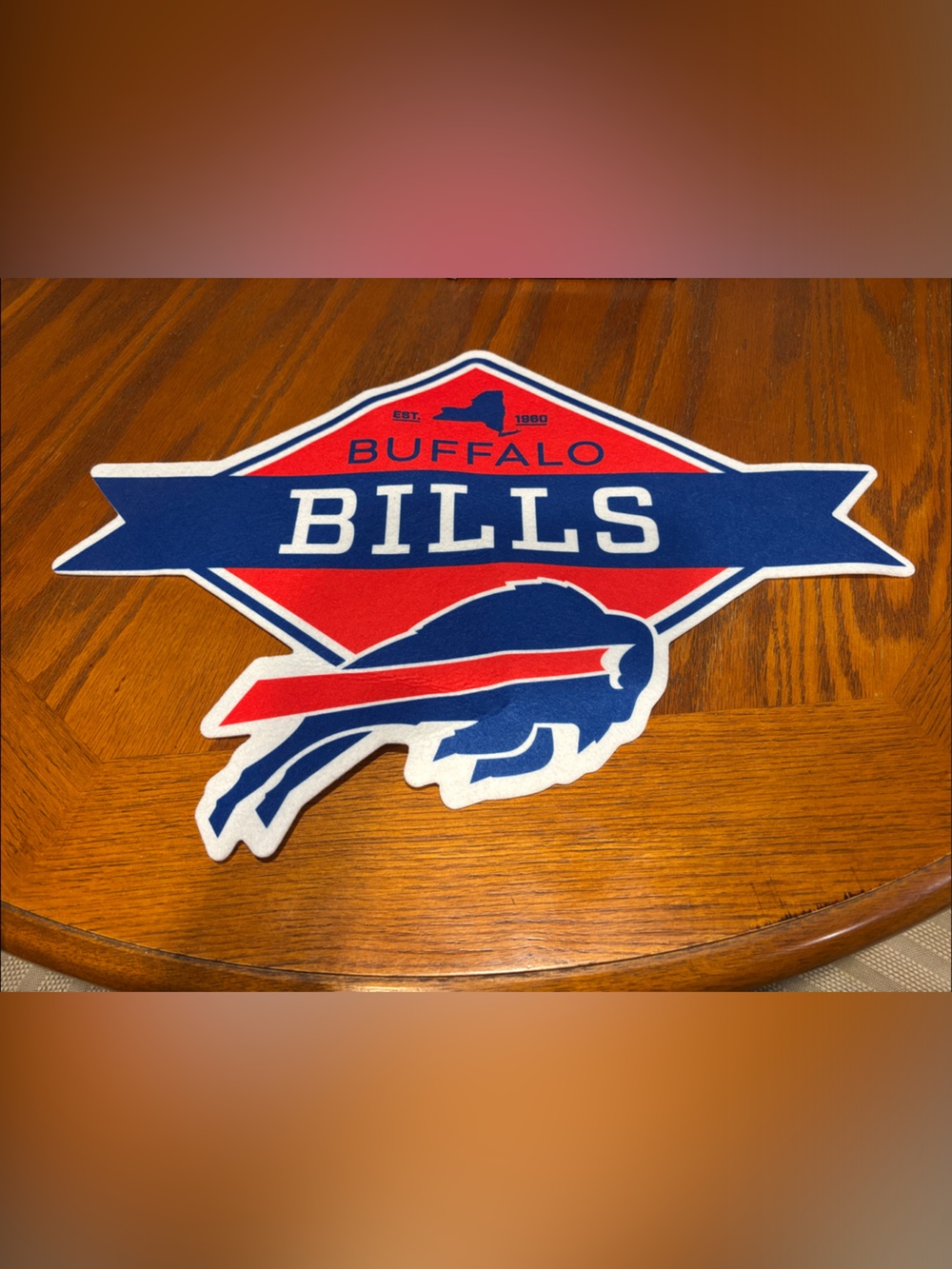 Buffalo Bills diamond shape cut pennant